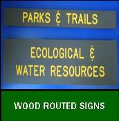 Wood Routed Signs