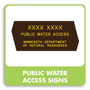 Public Water Access signs