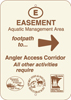 8.02.64E  Easement Aquatic Management Area  footpath to ...  [arrow decal 8.5.13E] ...