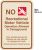 8.04.11A  No Recreational Motor Vehicle Operation Allowed in Campground