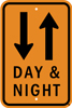 8.04.37A  [arrows for two-way snowmobile traffic] Day & Night
