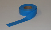 Flagging, Plastic, 1" 3/16"x 150' 5.0 MIL Blue-Single Roll