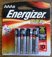 Alkaline Battery - AAA Energizer - 8 pack