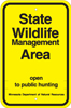 8.01.06A  State Wildlife Management Area - open to public hunting