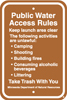 8.02.08  Public Water Access Rules[list of rules]