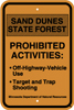 8.05.34  Sand Dunes State Forest Prohibited Activities ...