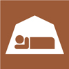 8.02.26C  [decal: person sleeping in tent - campground recreational use symbol]