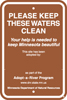 8.02.74A  Please Keep These Waters Clean ... [space for sponsor decal 8.02.74B] ...