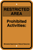8.03.12  RESTRICTED AREA  Prohibited Activities: (blank)
