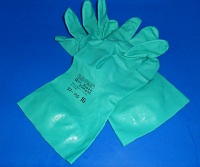 Gloves, Chemical Resistant Nitrile Green, Unlined