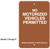 8.04.14A  No Motorized Vehicles Permitted  [space for decal 8.04.14C - K]