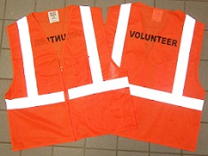 Volunteer Hi Vis Blaze Orange Safety Vest