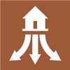 8.02.26T  [decal: cabin with outgoing arrows - trail center recreational use symbol]
