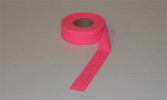 Flagging, Plastic, 1" 3/16"x 150' 5.0 MIL Pink-Single Roll