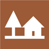 8.02.26D  [decal: tree and cabin - cabin recreational use symbol]