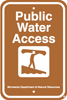 8.02.36B  Public Water Access [person with canoe on ramp symbol]