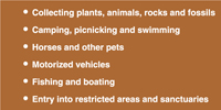 8.02.05D  [decal: alternate rule list not banning dogs, hunting, and trapping]