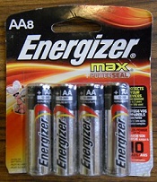 Alkaline Battery - AA - Energizer 8 pack