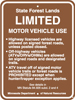 8.02.75B  State Forest Lands Limited Motor Vehicle Use ...