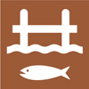 8.02.26K  [decal: pier, water, and fish - fishing pier recreational use symbol]