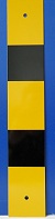 8.08.01B    3A.8.1A Modified Type 2 Object Marker (Right) OM2-2V 3"X18" Yellow & Black