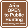 8.02.60  Area Open to Public Hunting