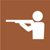8.02.26U  [decal: person holding rifle - hunting recreational use symbol]